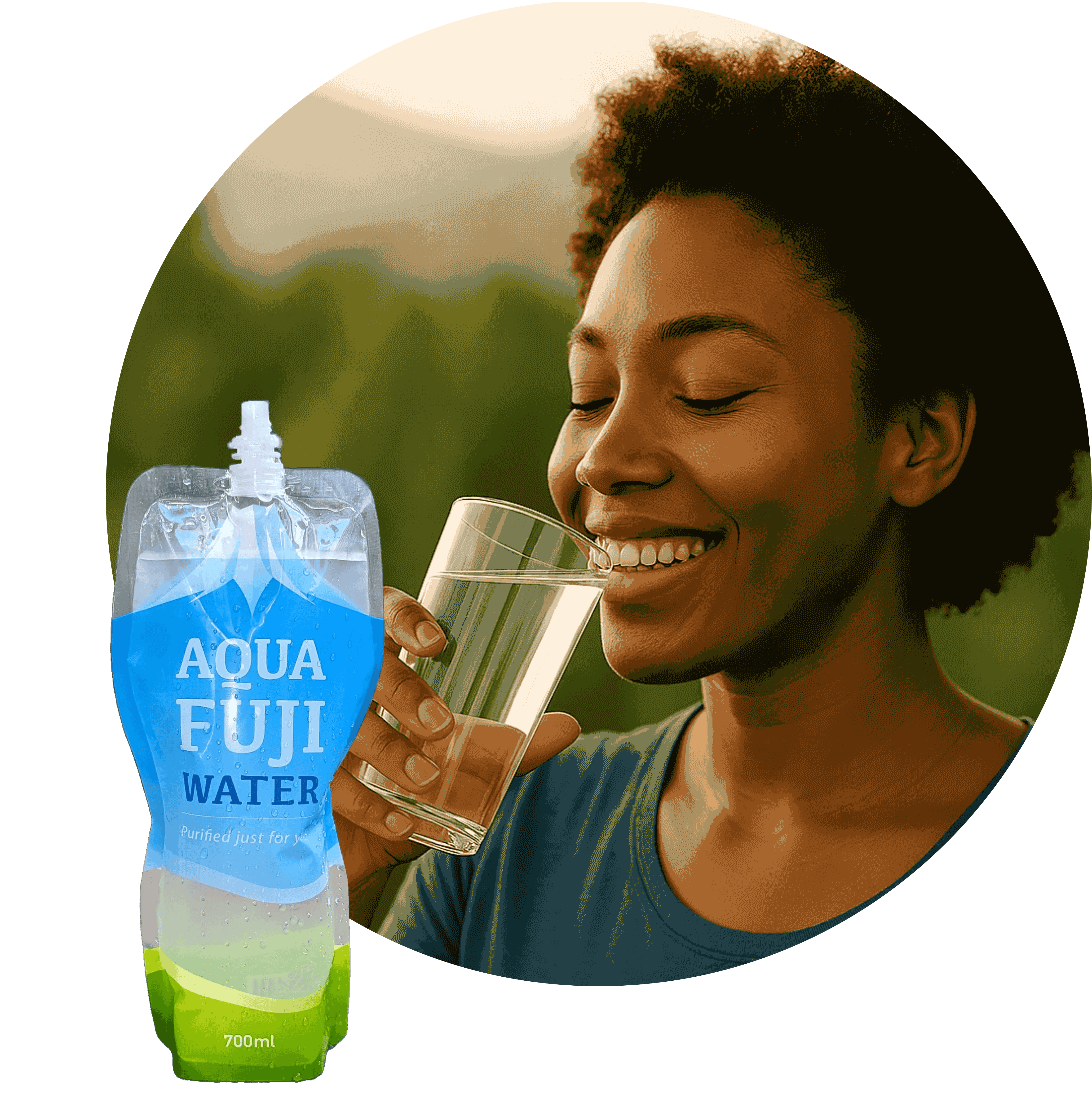 Woman drinking water