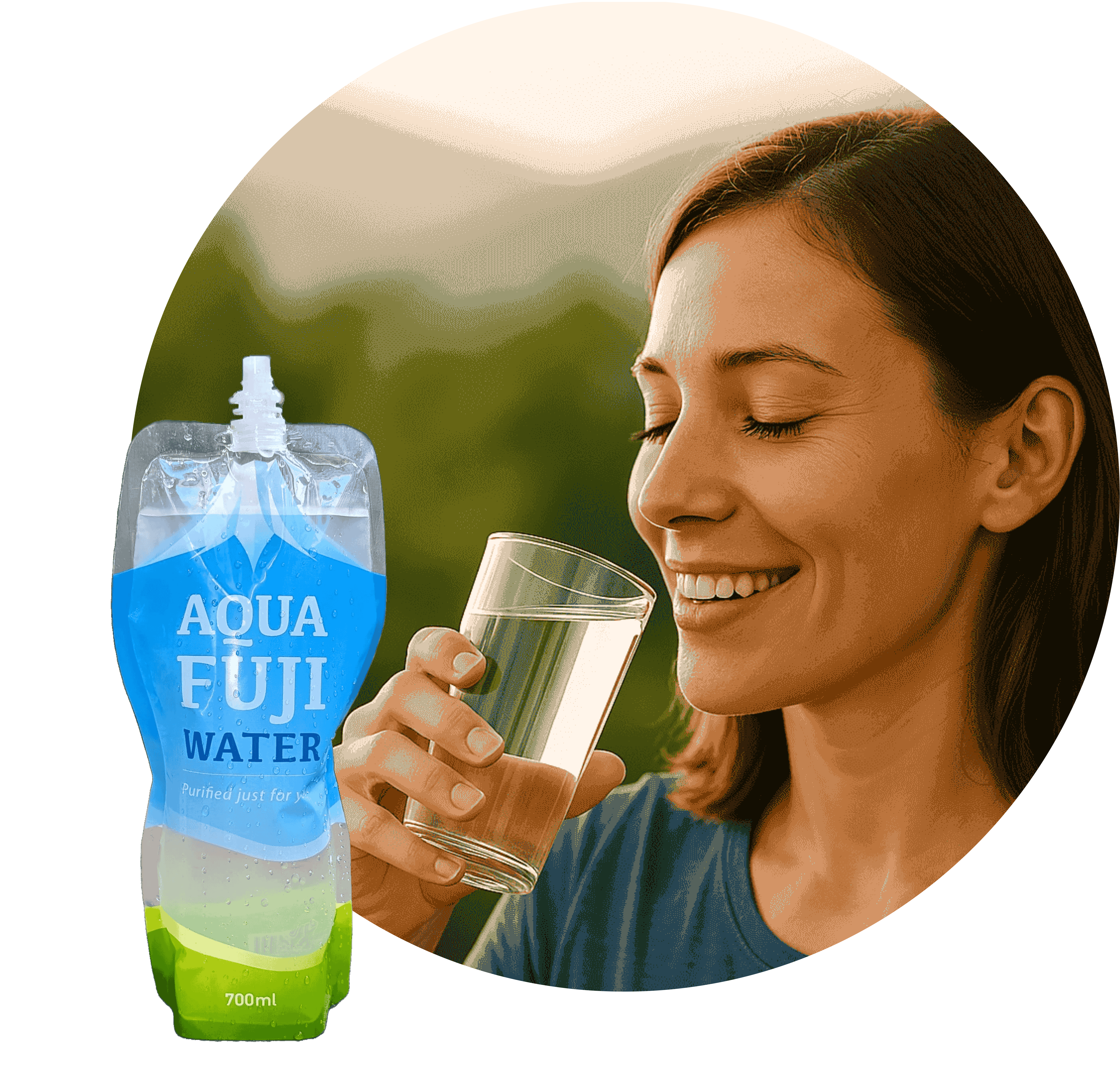 Woman drinking water